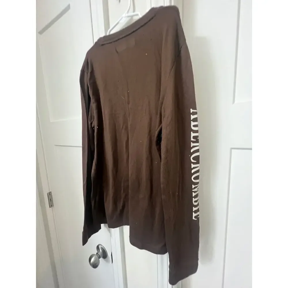 ABERCROMBIE KIDS BROWN WARM PULLOVER LOGO SLEEVE KIDS SIZE 15 - 16 - Picture 5 of 5